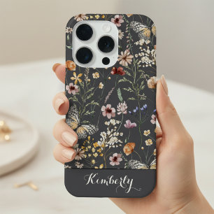 Padrão de Nome de Flores Silvestres em Aquarela Ci