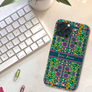 Padrão de Nome Personalizado das Flores de Boho Ro