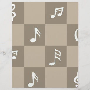 padrão de nota musical marrom: