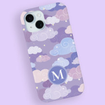 Padrão de Nuvens e Estrelas de Pastel Whimsical