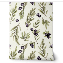 Padrão de Oliva País Francês Aquarela Verde Salvia