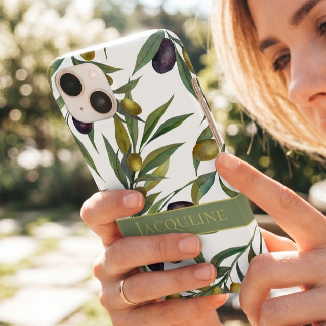 Padrão de oliveira country francês em aquarela ver (Criador carregado)