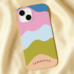 Padrão de onda colorido com nome personalizado de