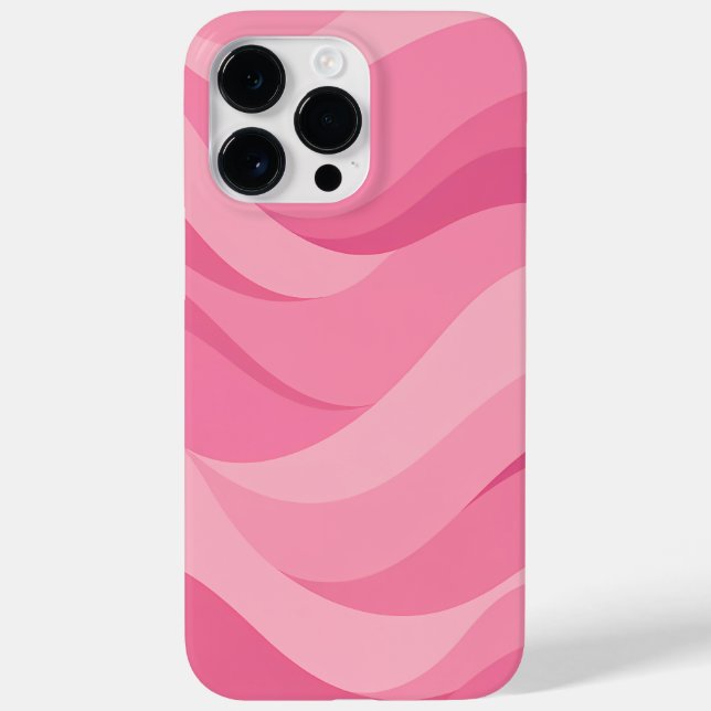 Padrão de Ondas Abstratas Rosa Suave (Verso)