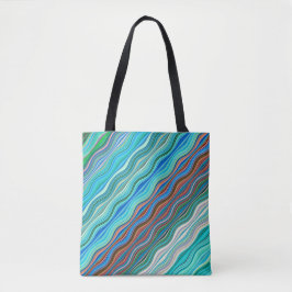 Padrão de Ondas de Abstrato de Vintage | Bolsa Tot