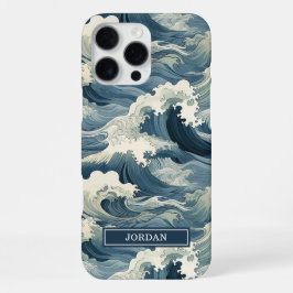 Padrão de Ondas Japonesas Monogramado