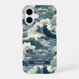 Padrão de Ondas Japonesas Monogramado