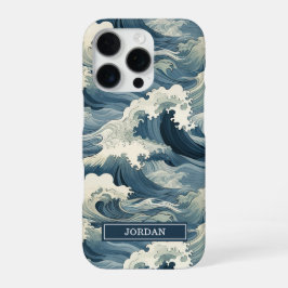 Padrão de Ondas Japonesas Monogramado