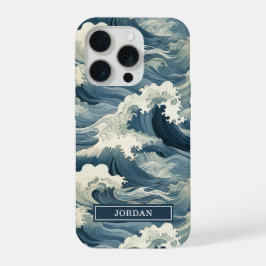 Padrão de Ondas Japonesas Monogramado