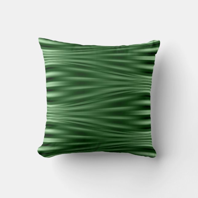 padrão de ondas verde escuro na almofada (Frente)
