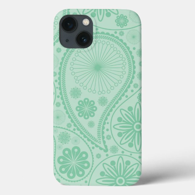 Padrão de paisley verde da Casa Mint (Verso)