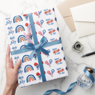 Padrão de Papel de Presente do Dia da Independênci