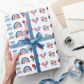 Padrão de Papel de Presente do Dia da Independênci
