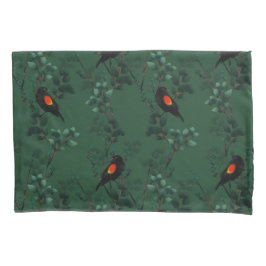 Padrão de Pássaro Negra Vermelho