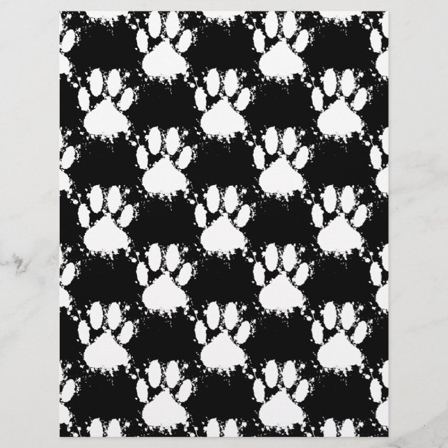 Padrão De Pata Branca De Cães Com Pintor (Frente)