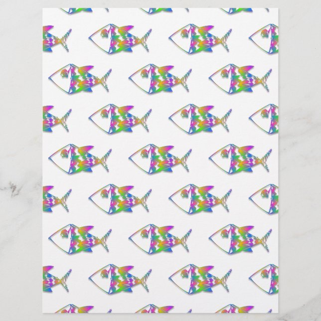 Padrão de Peixe abstrato (Frente)