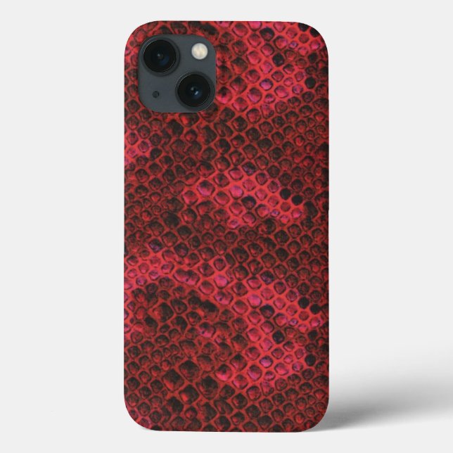 Padrão de Pele de Cobra vermelho e preto (Verso)