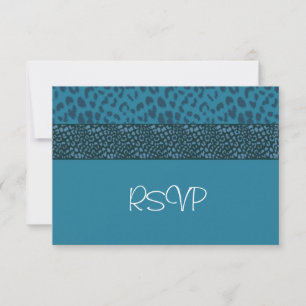 Padrão de Pelo de Leopardo Verde-água RSVP