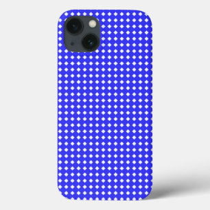 Padrão de Pequenos Diamantes Quadrados Azul Cobalt