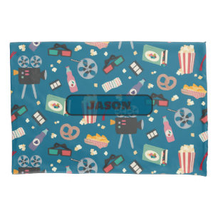 Padrão de pipoca de filme noturno personalizado