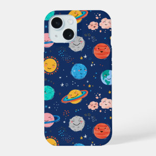 Padrão de Planeta Sorridente Fofo