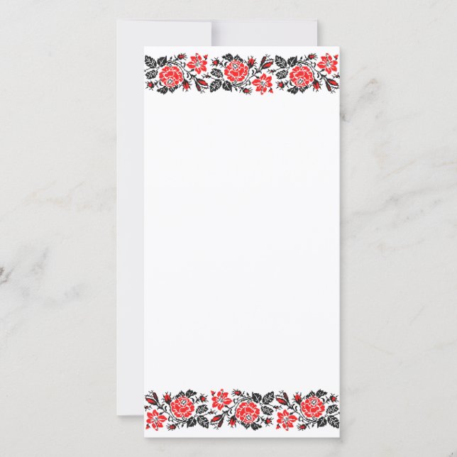 Padrão de ponto cruz de Rosas Vermelhas e Pretas (Frente)