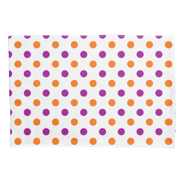 Padrão de Pontos Brancos Roxos Laranja (Frente)