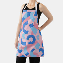 Padrão de rabiscos rosa e azul
