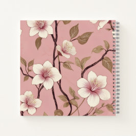 Padrão de ramagem floral vintage rosa corado