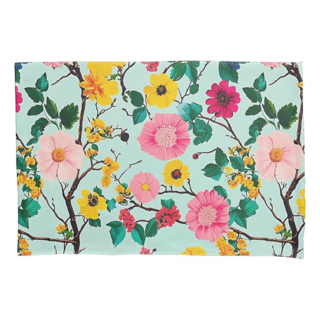 Padrão de Ramificações Florais Vibrantes (Frente)