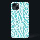 Padrão de recife de coral de praia azul-marinho<br><div class="desc">Este padrão náutico repetido, inspirado no oceano bonito/na praia, parece um recife de coral intricadamente tecido a branco numa praia - fundo azul. O design original, elegante recife de coral é feito em um olhar de estêncil. A cor do azul lembra os mares tropicais claros e brilhantes. Esta design simples...</div>