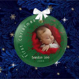 Padrão de respingo do primeiro Natal do bebê