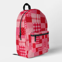 Padrão de retalhos rosa vermelho