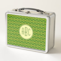 Padrão de roda amarela verde monograma