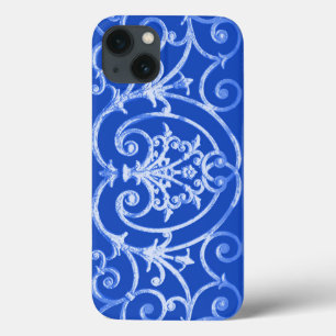 Padrão de rolagem azul real Case-Mate iPhone cas