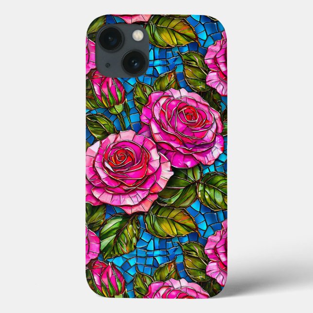 Padrão de Rosa Vintage em Mosaico (Verso)