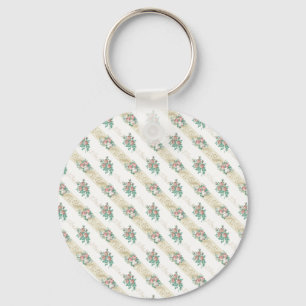 Padrão de Rosa Vintage - Porta-chaves