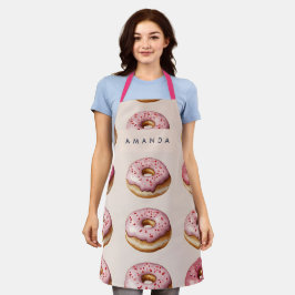 Padrão de Rosquinha rosa personalizado monograma