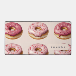 Padrão de Rosquinha rosa personalizado monograma