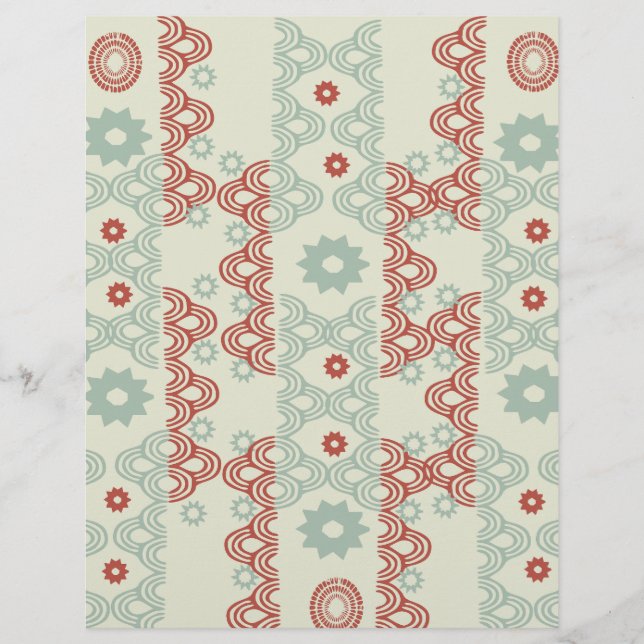 Padrão de semicírculo vermelho e verde: (Frente)