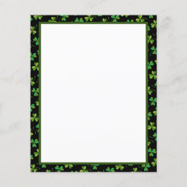 Padrão de Shamrock Escuro e Bonito, Verde e Preto
