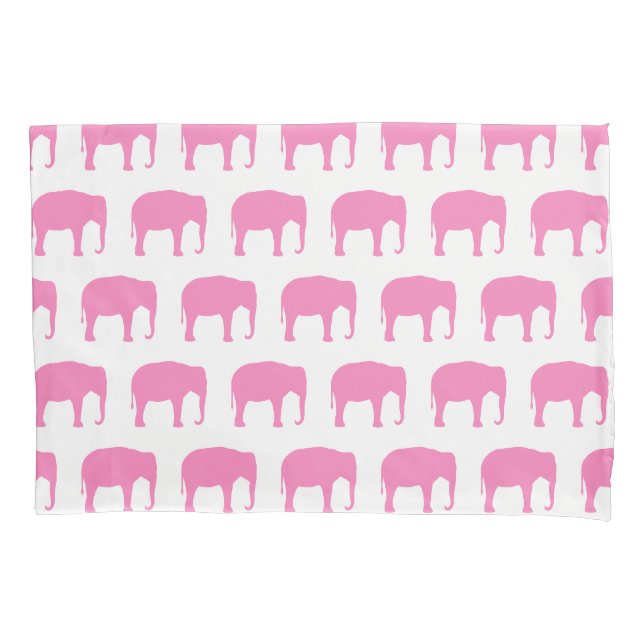 Padrão de Silhouettes de Elefante Rosa (Frente)