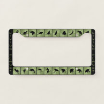 Padrão de silhueta animal do Planeta Vivo preto ve