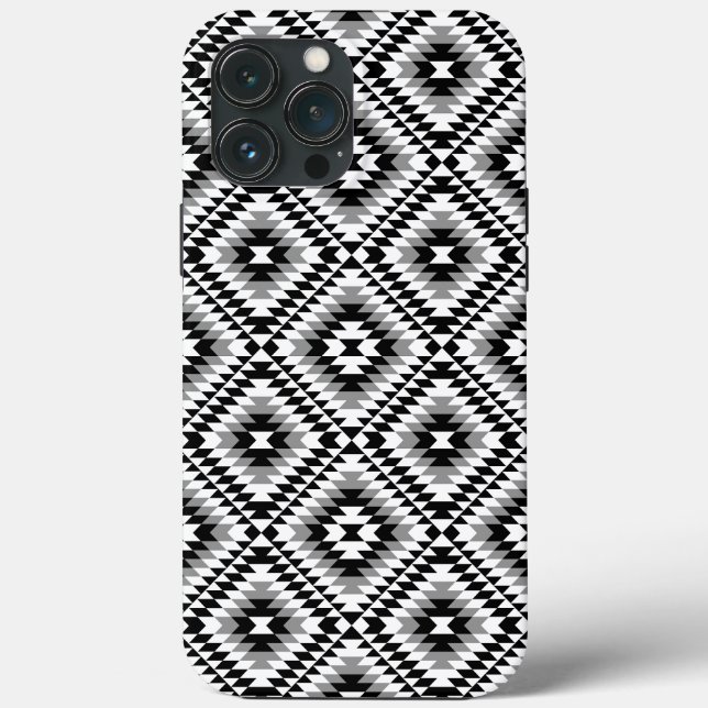 Padrão de Símbolo Aztec Estilizado BW+Cinza (Verso)