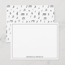 Padrão de Símbolo de Notas Musicais Pretas e Branc