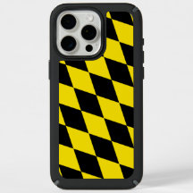 Padrão de Sinalizador Diamante da Baviera Preta e 