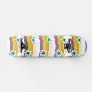 Padrão de skate Floral do Groovy