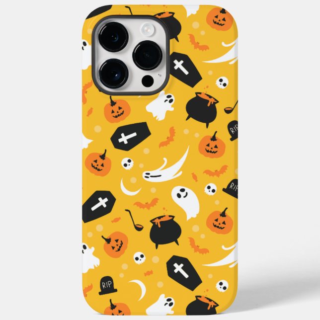 Padrão de Spooky Amarelo e Preto (Verso)