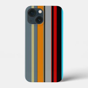 Padrão de Stripe Multicolorido Azul Amarelo Verme