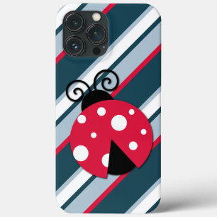 Padrão de Stripes Azuis Vermelhas de Ladybug